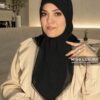 روسری حریر پفکی اعلا نگین دار میس لاکچری