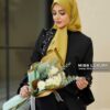 روسری ساتن طلایی میس لاکچری
