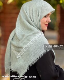 Alternative view of روسری سنگشور گیپوردار سبز پاستلی R10355