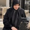 روسری نگیندار خطی مشکی جت بلک میس لاکچری