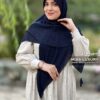 روسری پلیسه شاین سورمه ای میس لاکچری