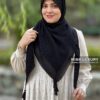 روسری پلیسه شاین مشکی میس لاکچری