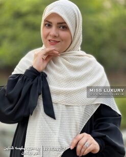 Alternative view of روسری پلیسه شاین کرم روشن R10427