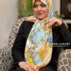 روسری توییل ابریشم آبی روشن R10074