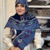روسری توییل مجلسی سورمه ای میس لاکچری