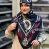 روسری توییل مجلسی مشکی میس لاکچری