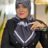 روسری توییل وارداتی اعلا سورمه ای میس لاکچری