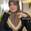 روسری توییل وارداتی اعلا موکا قهوه ای میس لاکچری