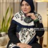 روسری سیا اسکارف اعلا سورمه ای شیری میس لاکچری