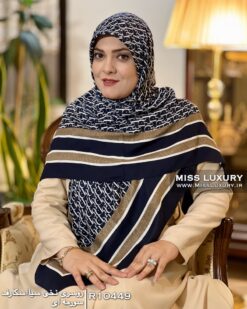 روسری نخی سیااسکارف سورمه ای میس لاکچری