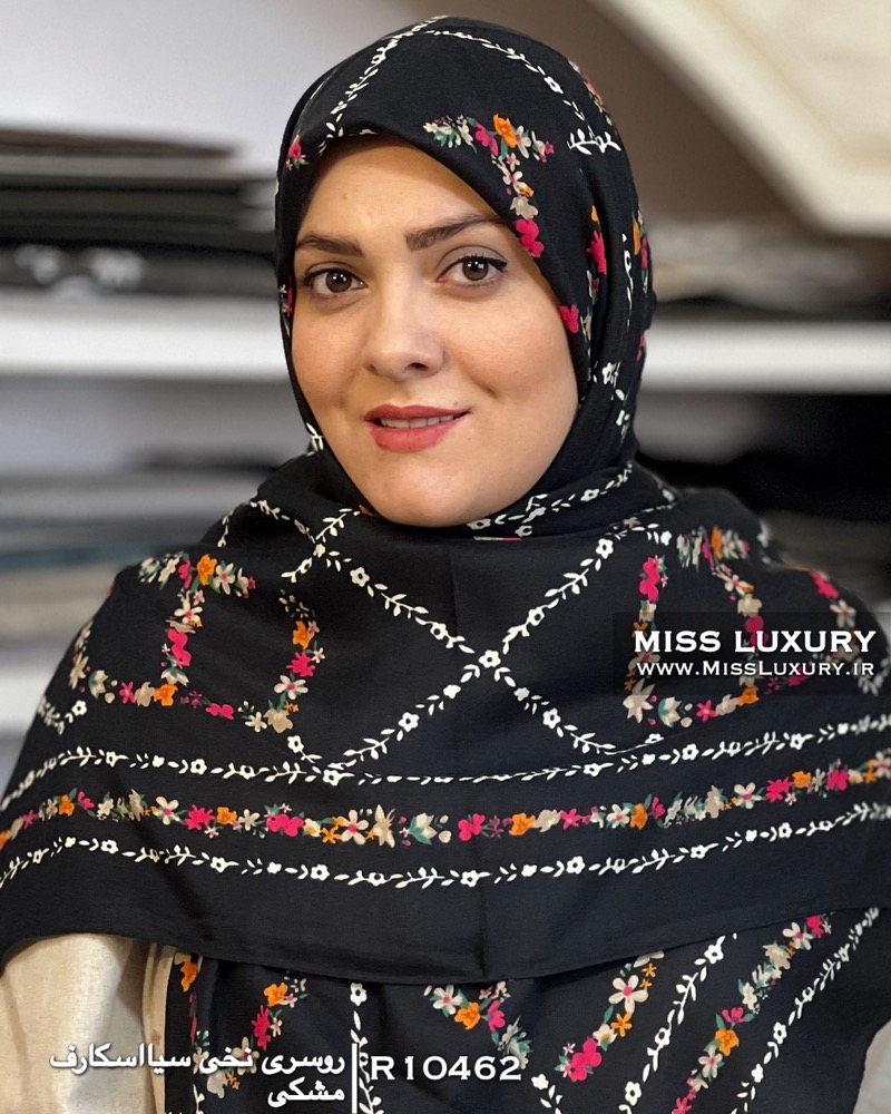 روسری نخی سیااسکارف مشکی میس لاکچری
