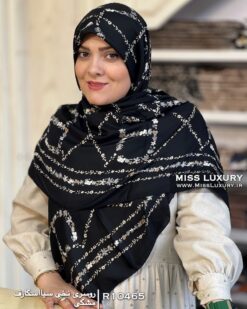 روسری نخی سیااسکارف مشکی میس لاکچری