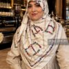 روسری نخی سیااسکارف کرم روشن میس لاکچری