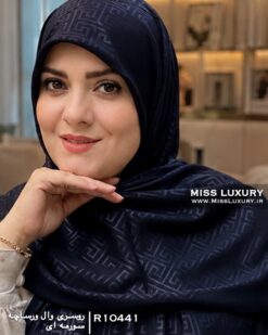 روسری وال ورساچه سورمه ای میس لاکچری