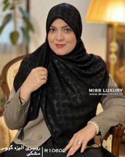 روسری الیزه گوچی مشکی میس لاکچری