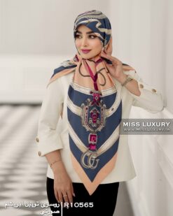 روسری توییل ابریشم صورتی میس لاکچری