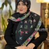 روسری توییل ابریشم وارداتی مشکی میس لاکچری