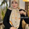 روسری توییل ابریشم وارداتی نسکافه ای میس لاکچری
