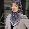 روسری توییل وارداتی آبی جین میس لاکچری