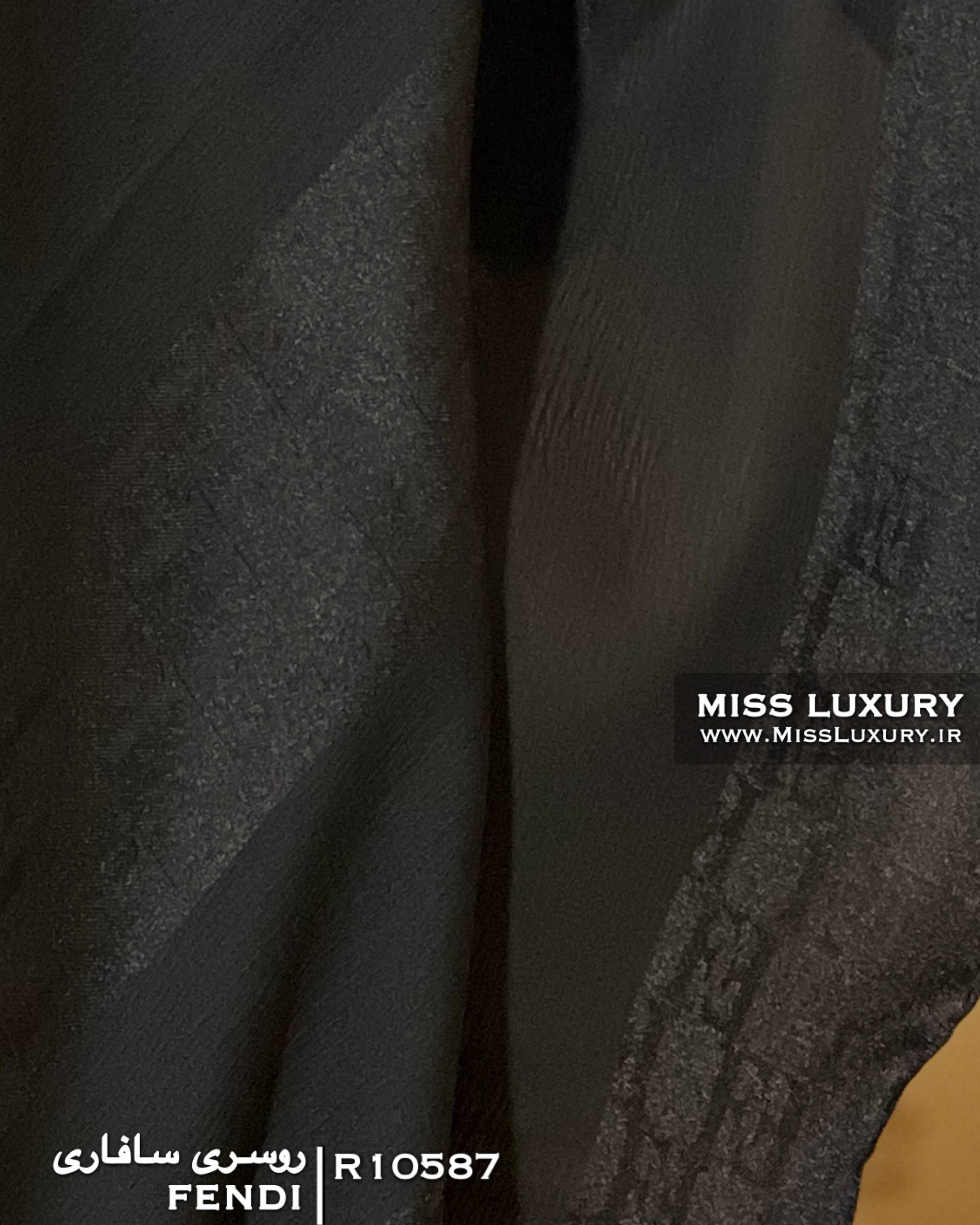 روسری مشکی سافاری فندی R10587 - Image 2