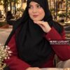روسری نخی دانتل وارداتی مشکی جت بلک میس لاکچری