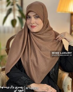 روسری وال ورساچه قهوه ای میس لاکچری