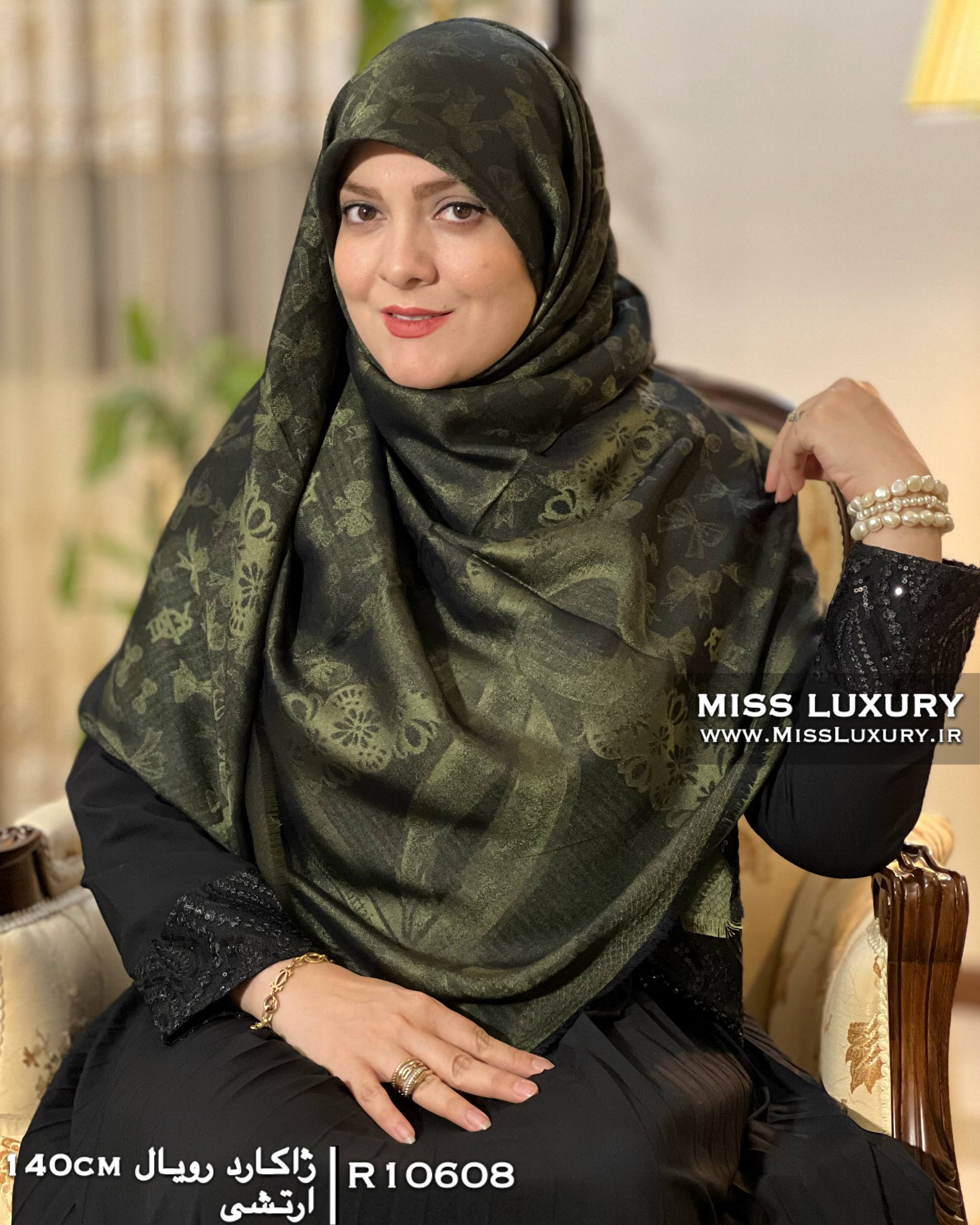 روسری ژاکارد ارتشی رویال میس لاکچری