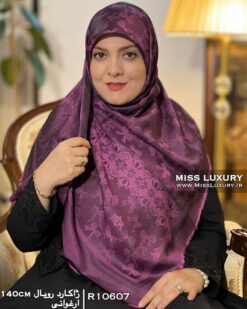 روسری ژاکارد رویال ارغوانی میس لاکچری