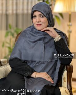 روسری ژاکارد رویال طوسی میس لاکچری