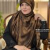 روسری ژاکارد رویال قهوه ای میس لاکچری
