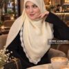 روسری گیپور پولکدار زرد پاستلی میس لاکچری