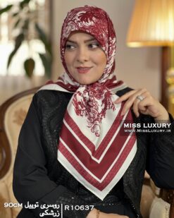 روسری توییل زرشکی میس لاکچری