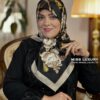 روسری توییل مشکی کرم میس لاکچری