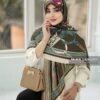 روسری سیا اسکارف هرمس قهوه ای میس لاکچری