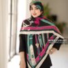 روسری سیا اسکارف هرمس مشکی سرخابی میس لاکچری