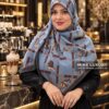 روسری سیااسکارف وارداتی آبی مه آلود میس لاکچری