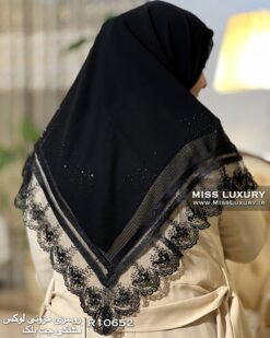 Alternative view of روسری کرپ گلکسی اماراتی مشکی R10652