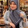 روسری موهر 100 وارداتی سورمه ای میس لاکچری