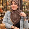 روسری موهر 100 وارداتی قهوه ای میس لاکچری