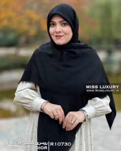 روسری کشمیر 140 مشکی دیور میس لاکچری