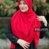 روسری کشمیر LV وارداتی قرمز میس لاکچری