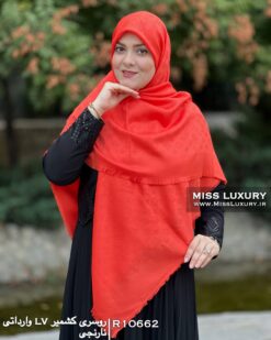 روسری کشمیر LV وارداتی نارنجی میس لاکچری