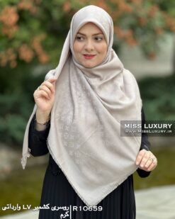 روسری کشمیر LV وارداتی کرم میس لاکچری