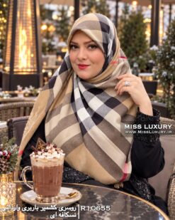 روسری کشمیر باربری وارداتی نسکافه ای میس لاکچری