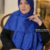 روسری کشمیر لمه وارداتی آبی کاربنی ال وی میس لاکچری