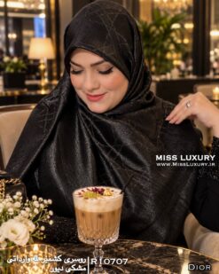 روسری کشمیر لمه وارداتی مشکی دیور میس لاکچری