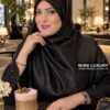 روسری کشمیر لمه وارداتی مشکی دیور میس لاکچری