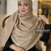 روسری کشمیر لمه وارداتی کرم بژ میس لاکچری
