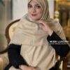 روسری کشمیر لمه وارداتی کرم تیره دیور میس لاکچری