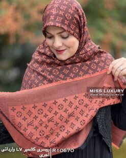 روسری کشمیر وارداتی آجری میس لاکچری